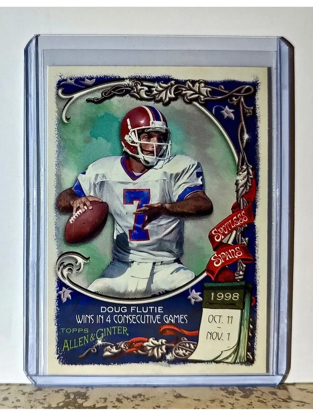 Doug Flutie 2023 Topps Allen & Ginter Spotless Spans NFL SS-2 Card Buffalo Bills